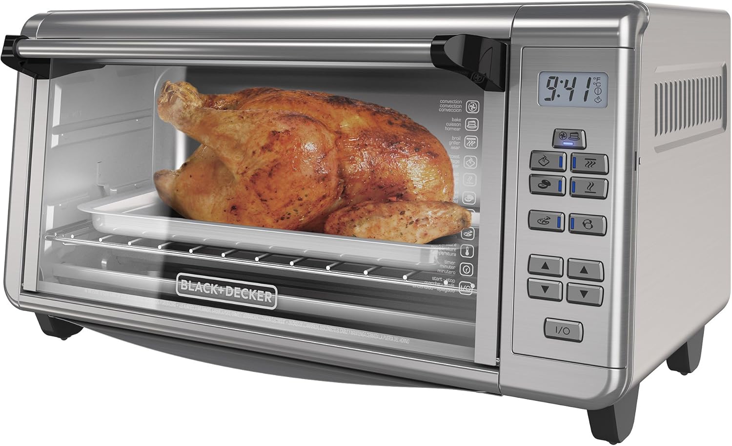 Black+Decker TO3290XSBD Toaster Oven, 8-Slice, Stainless Steel - Image 9