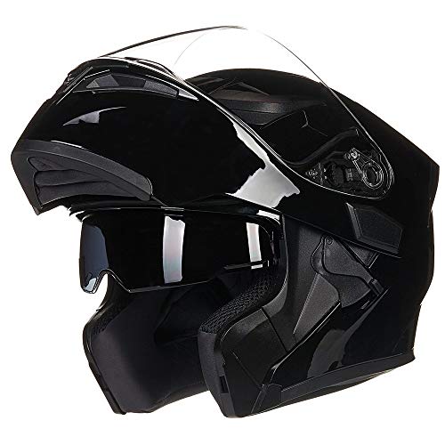 ILM Motorcycle Dual Visor Flip up Modular Full Face Helmet DOT 6 Colors Model 902 - Image 55