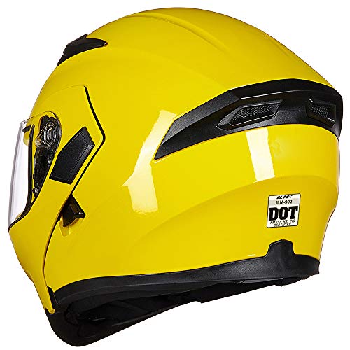 ILM Motorcycle Dual Visor Flip up Modular Full Face Helmet DOT 6 Colors Model 902 - Image 43