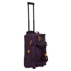 Bric&s x Bag 21×22 Carry on Rolling Duffle Bag Violet