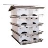Birds Choice PMSR16 Starling Resistant Purple Martin House 4 Floor u0026 12 Room