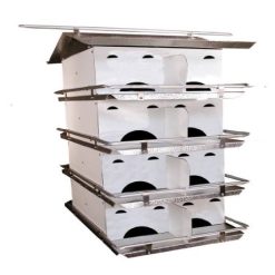 Birds Choice PMSR16 Starling Resistant Purple Martin House 4 Floor u0026 12 Room