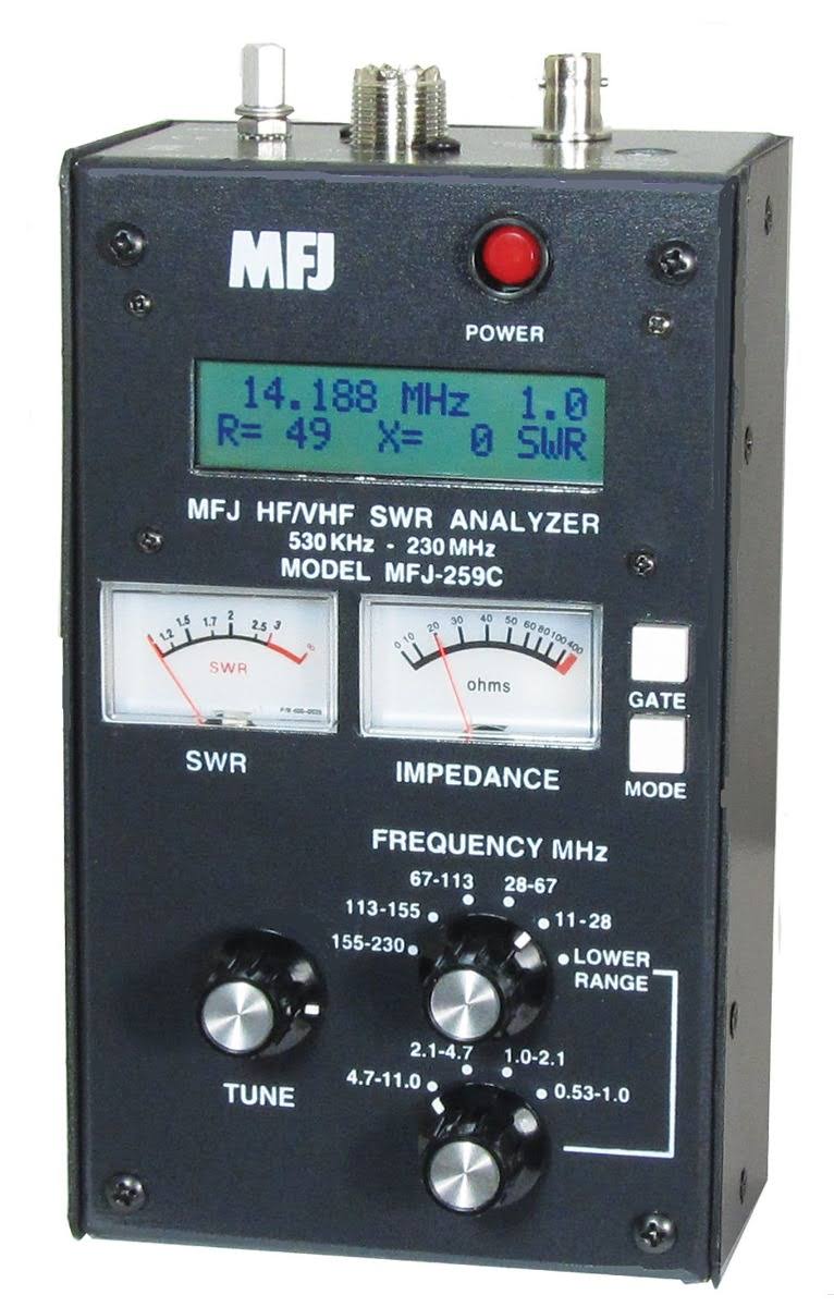 Mfj-259c Antenna Analyzer, HF/VHF, w/Meters