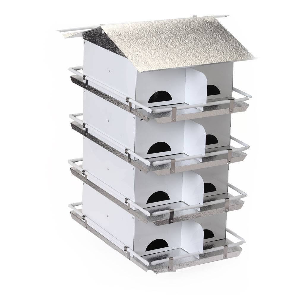 Birds Choice PMSR16 Starling Resistant Purple Martin House 4 Floor u0026 12 Room - Image 2