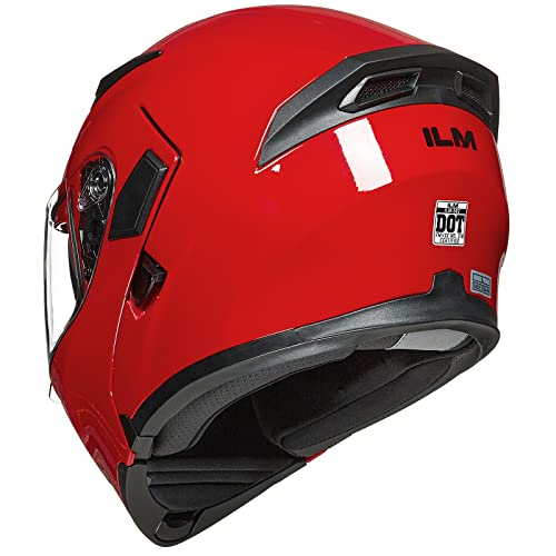 ILM Motorcycle Dual Visor Flip up Modular Full Face Helmet DOT 6 Colors Model 902 - Image 4