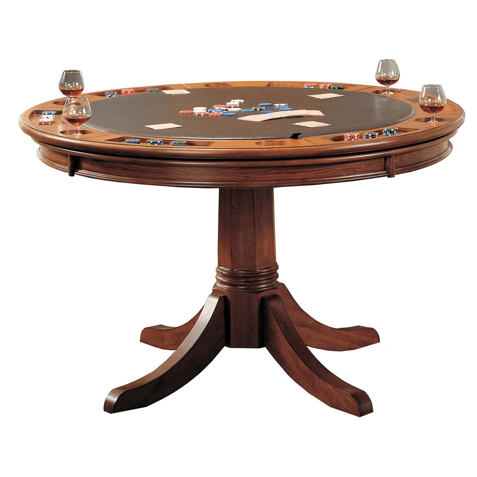 Hillsdale Furniture Parkview Round Game Table, Medium Brown Oak - Image 2