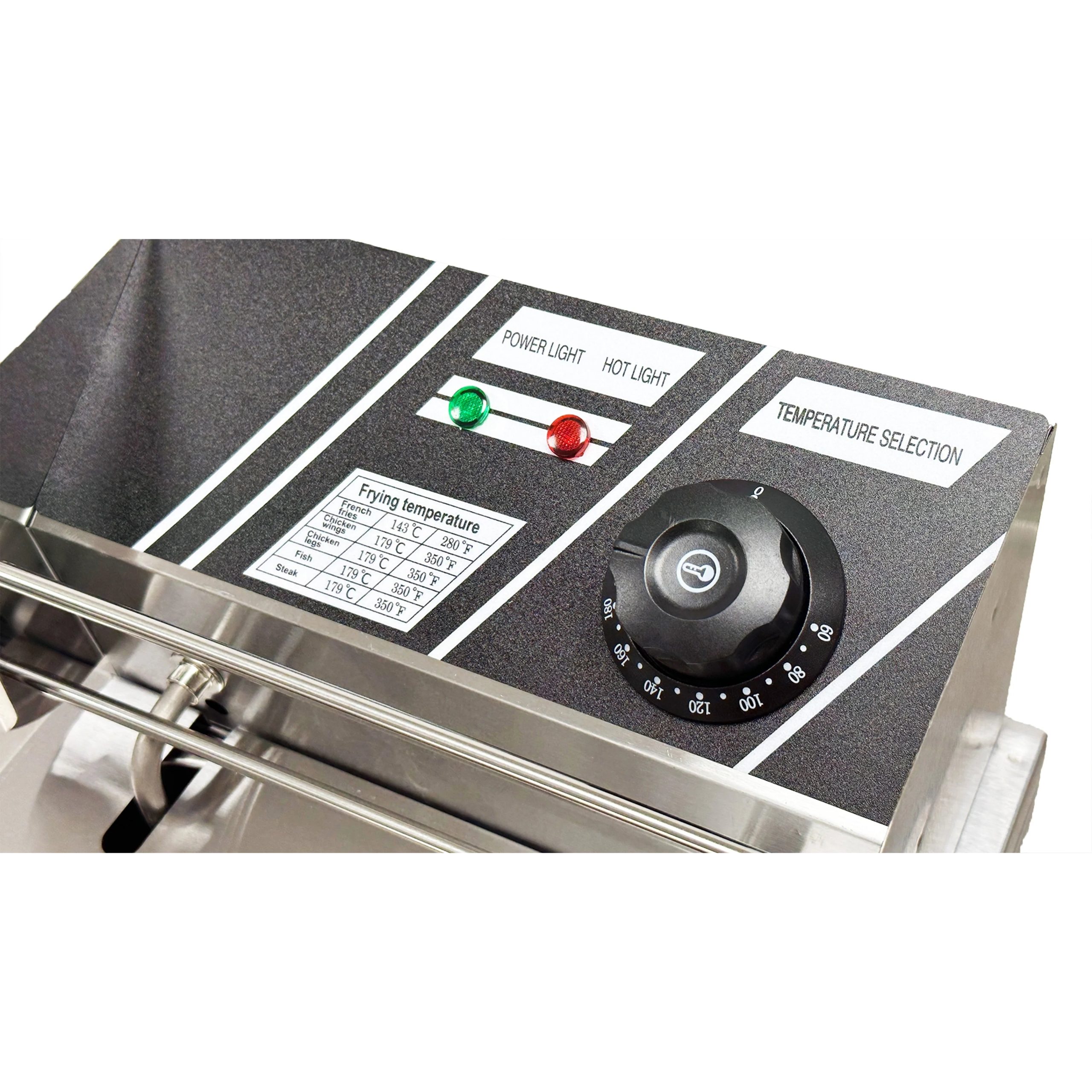 1600W Electric Deep Fryer, Stainless Steel Countertop Fryer Large Capacity, Thickening Multi-functional Fryer Commercial Single-chamber 2.5 Gallon - Image 4